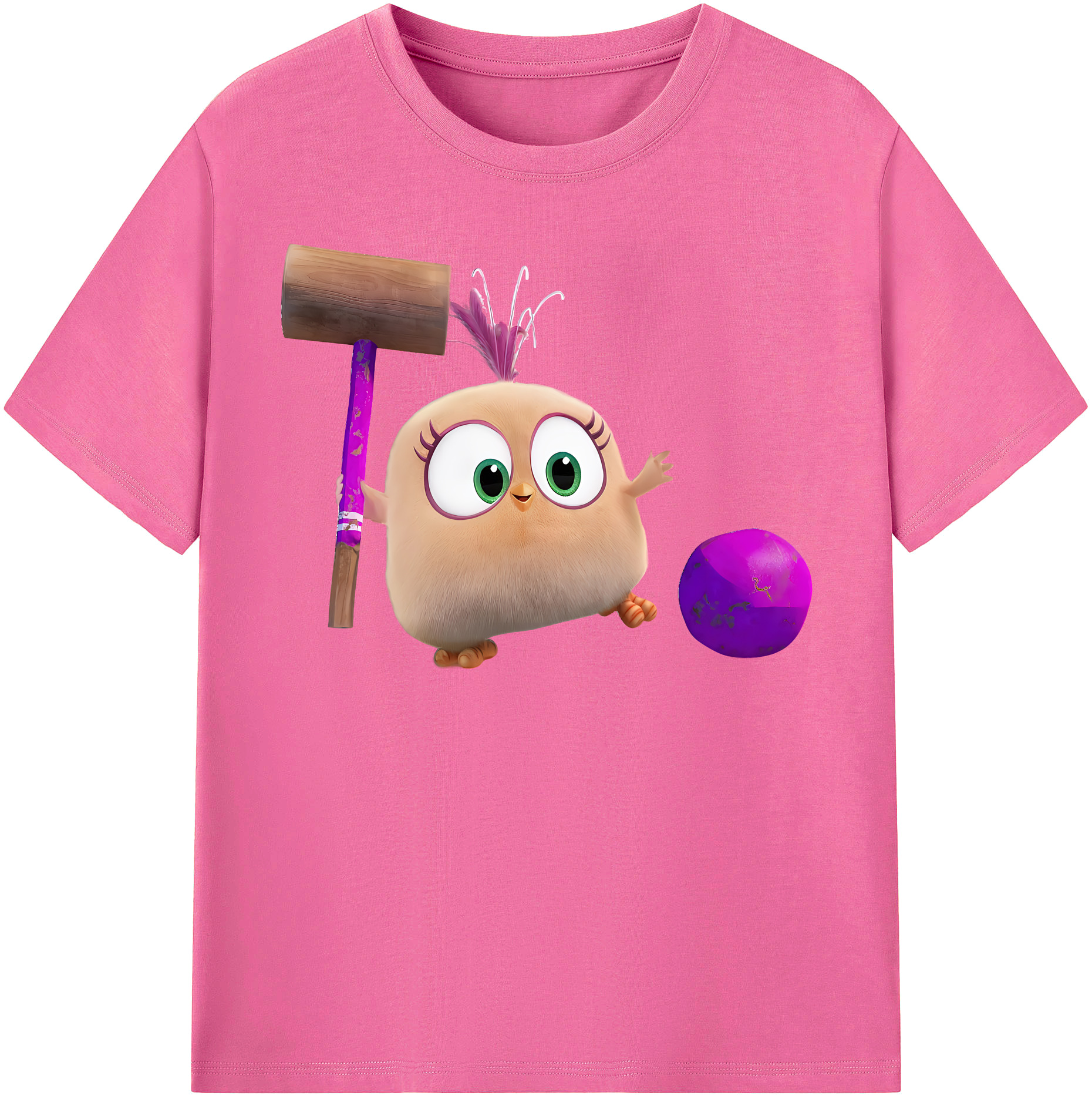 （画像用） Angry Birds アングリーバード レディースカジュアルプリントTシャツ（綿100％）